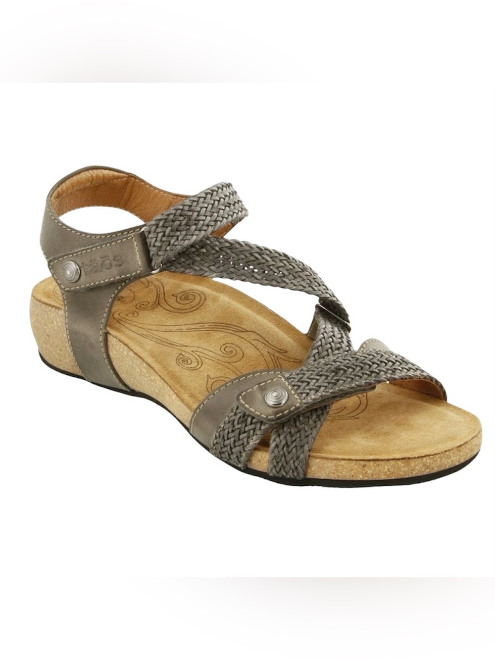 Taos Trulie Leather Sandals Comfort Shoes Braided Strap Boho Slingback 39 8-8.5